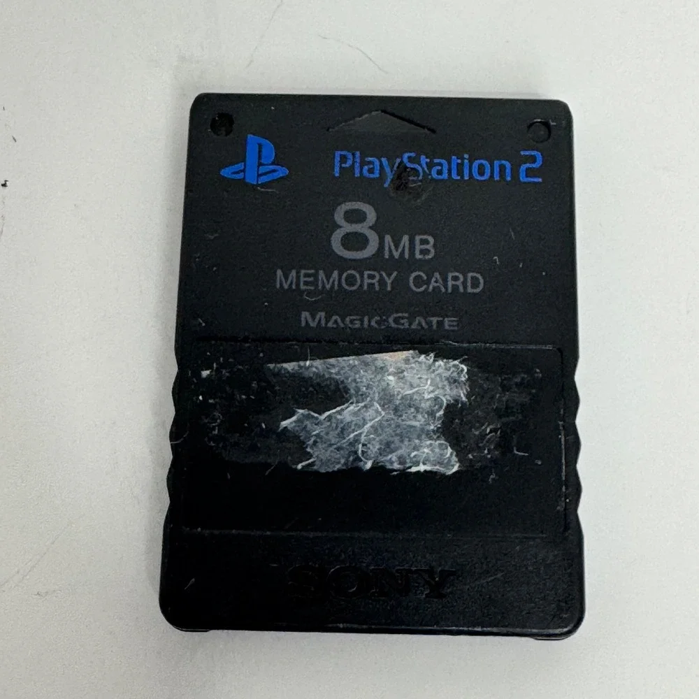 Sony PlayStation 2 8MB Memory Card MagicGate Black SCPH-10020 OEM PS2 Save Data